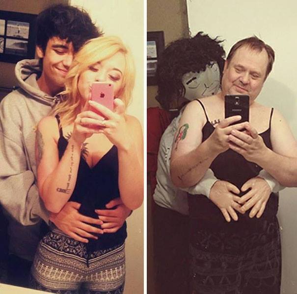 This Dad Who’s Been Trolling Daughter By Recreating Her Racy Selfies