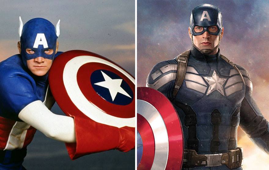 Super Heroes Then and Now (25 Pics)