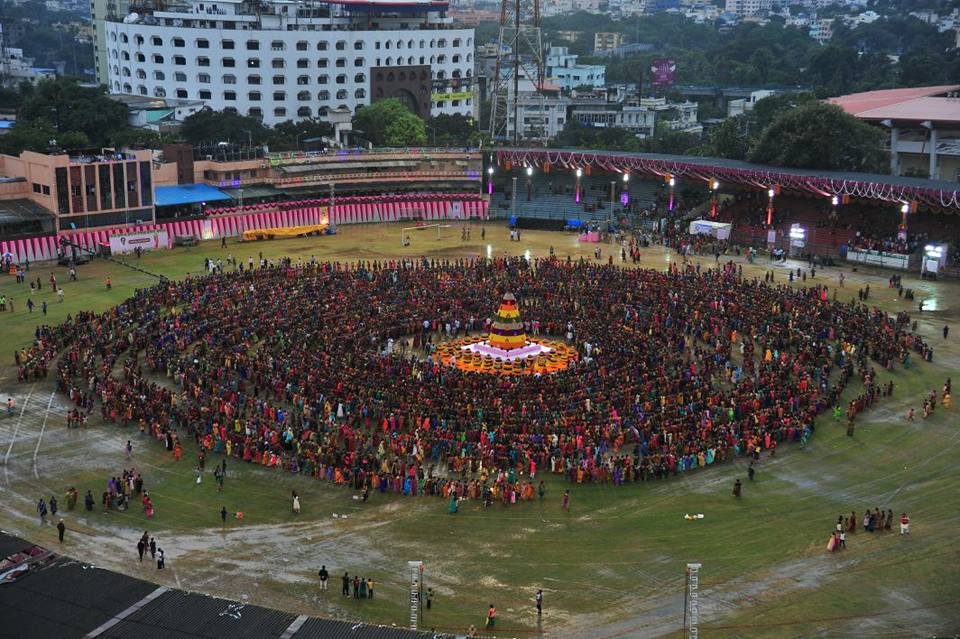 BATHUKAMMA Guinness World Record Event (30+ Pics)