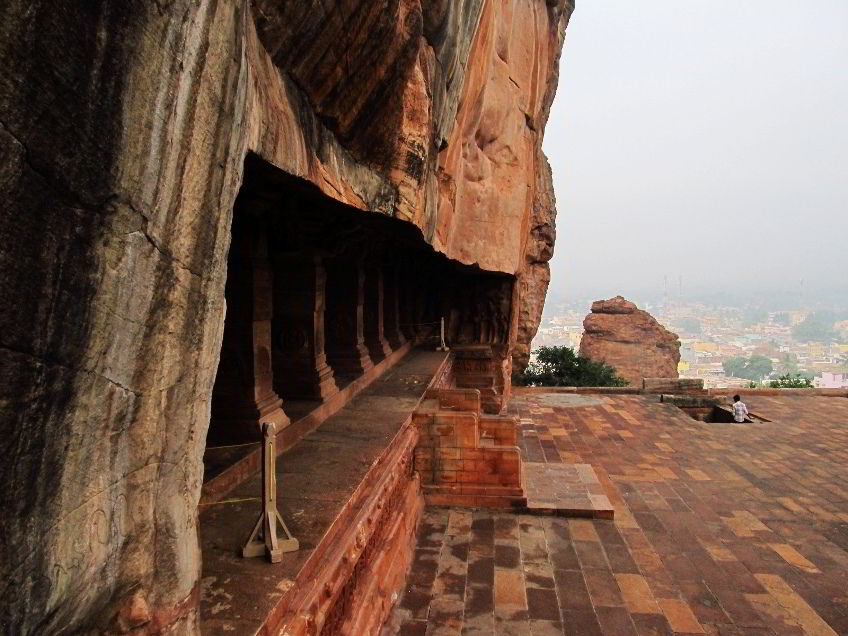 Rock Cut Cave Temples Of Badami in Karnataka, India
